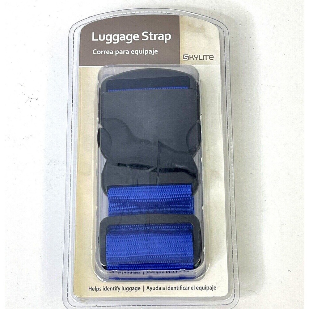 Replacement Strap Shoulder Pad Bag Luggage Duffel Blue Black Hardware Clasp 72"‎